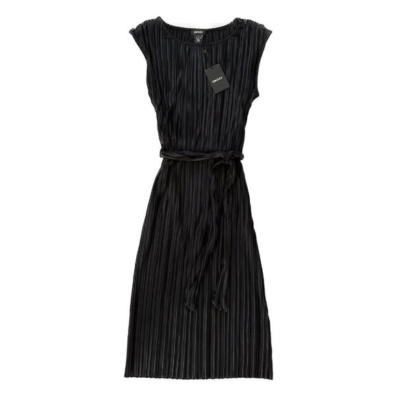NWT DKNY pleated dress black 0 - Picture 1 of 4